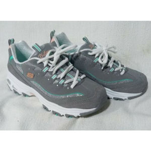 ✴️ Skechers D' Lites Gray Air Cooled Memory Foam Athletic Shoes Women's 9.5 ✴️